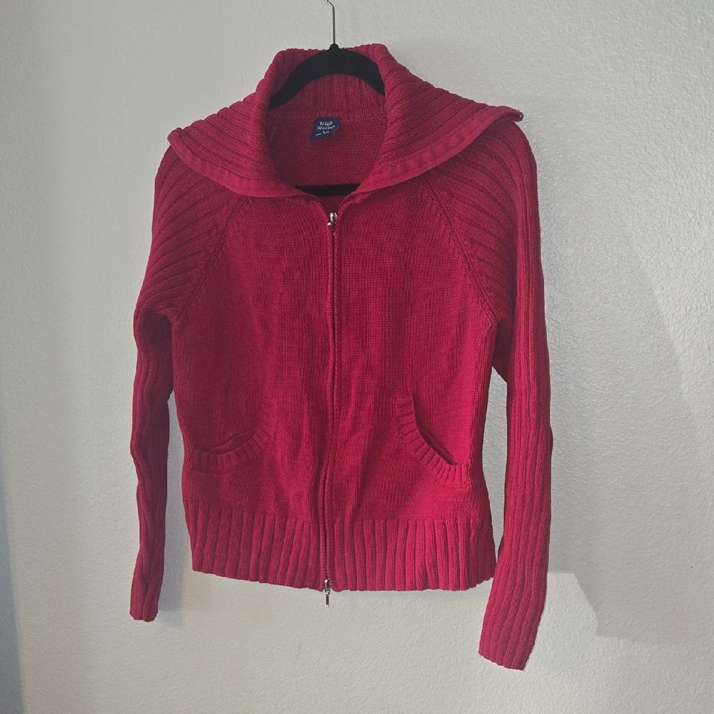 High Sierra Women's Vibrant Red Knit Cardigan - Picture 3 of 8